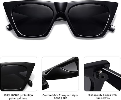 SOJOS Vintage Cateye Polarized Women Sunglasses Trendy Oversized Frame SJ2115 | Amazon (US)