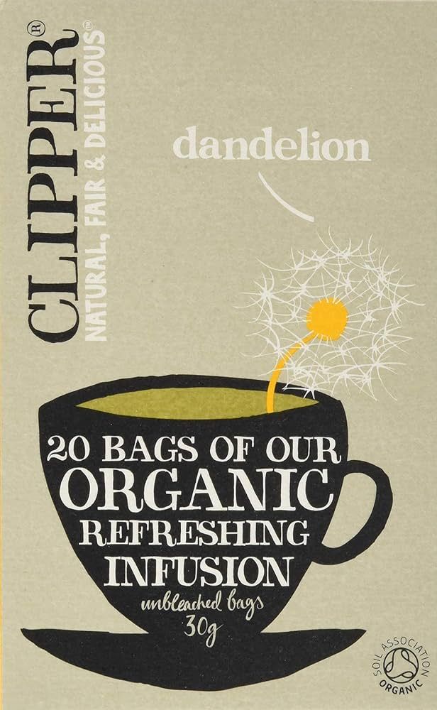 Clipper Organic Dandelion Tea Bags | 120 Dandelion Leaf Infusion Teabags (6 x Boxes of 20) | Bulk... | Amazon (UK)