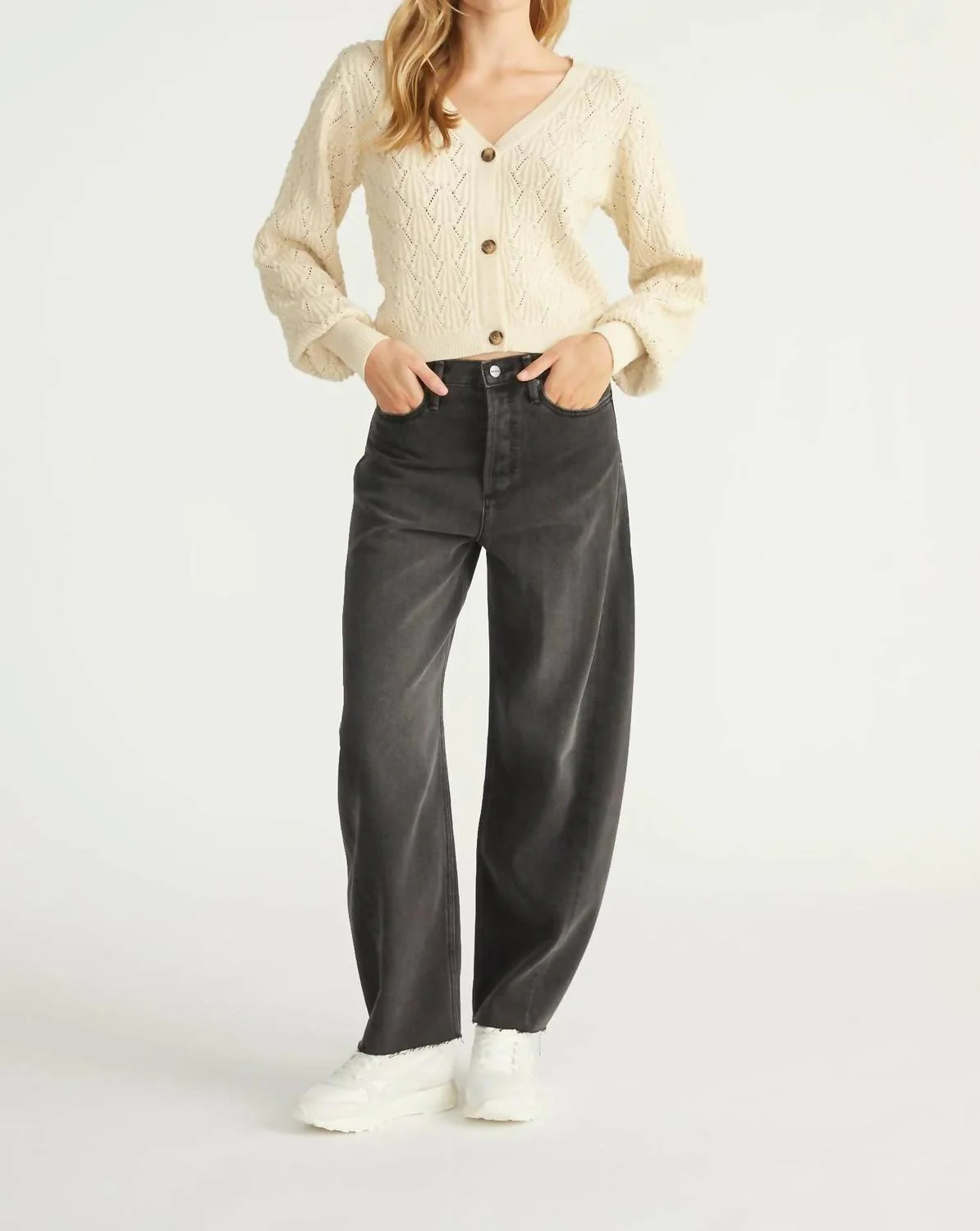 Parker Wide Leg Jean In Black | Shop Simon