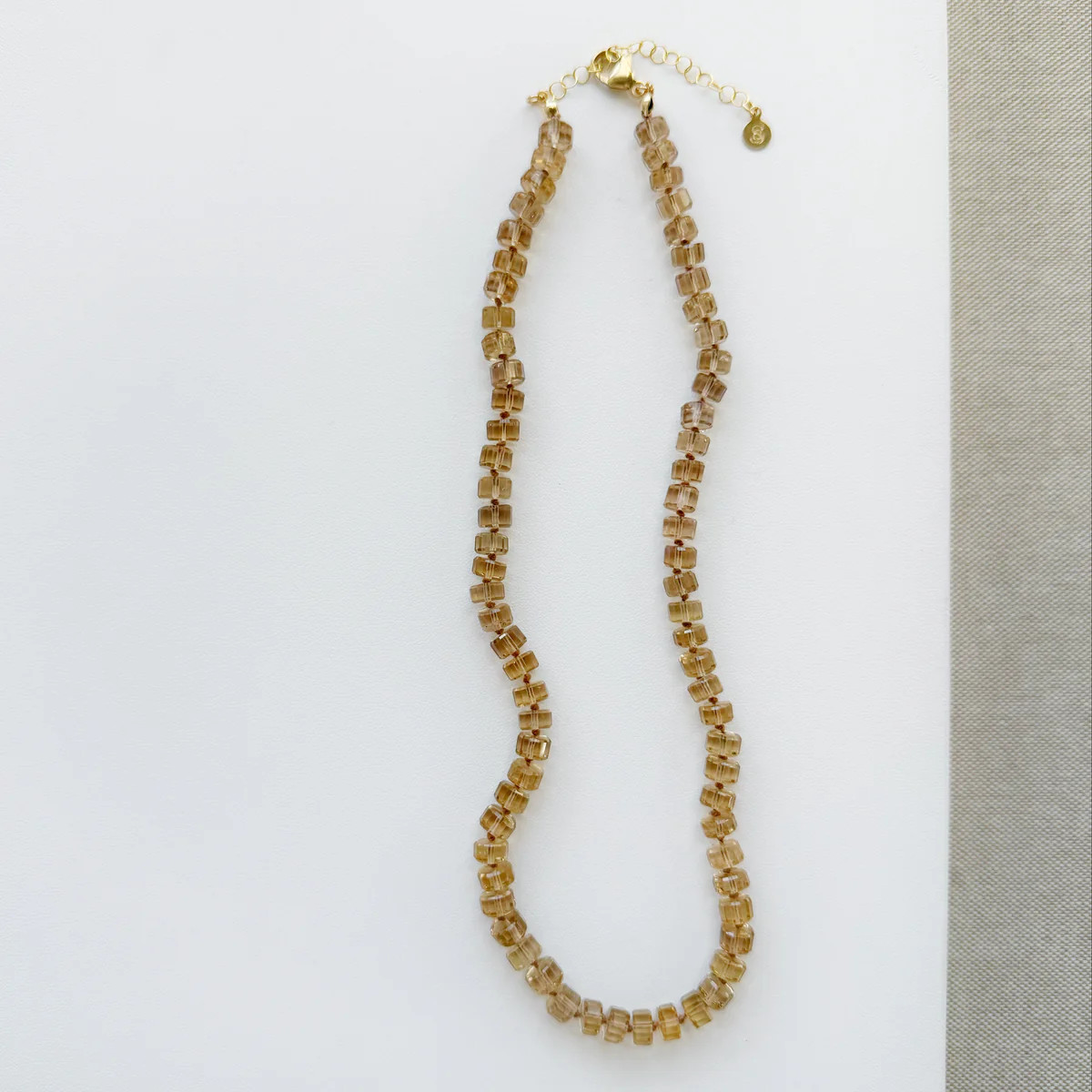 Last Call Whiskey Quartz Knotted Necklace | Sarah Cornwell Jewelry