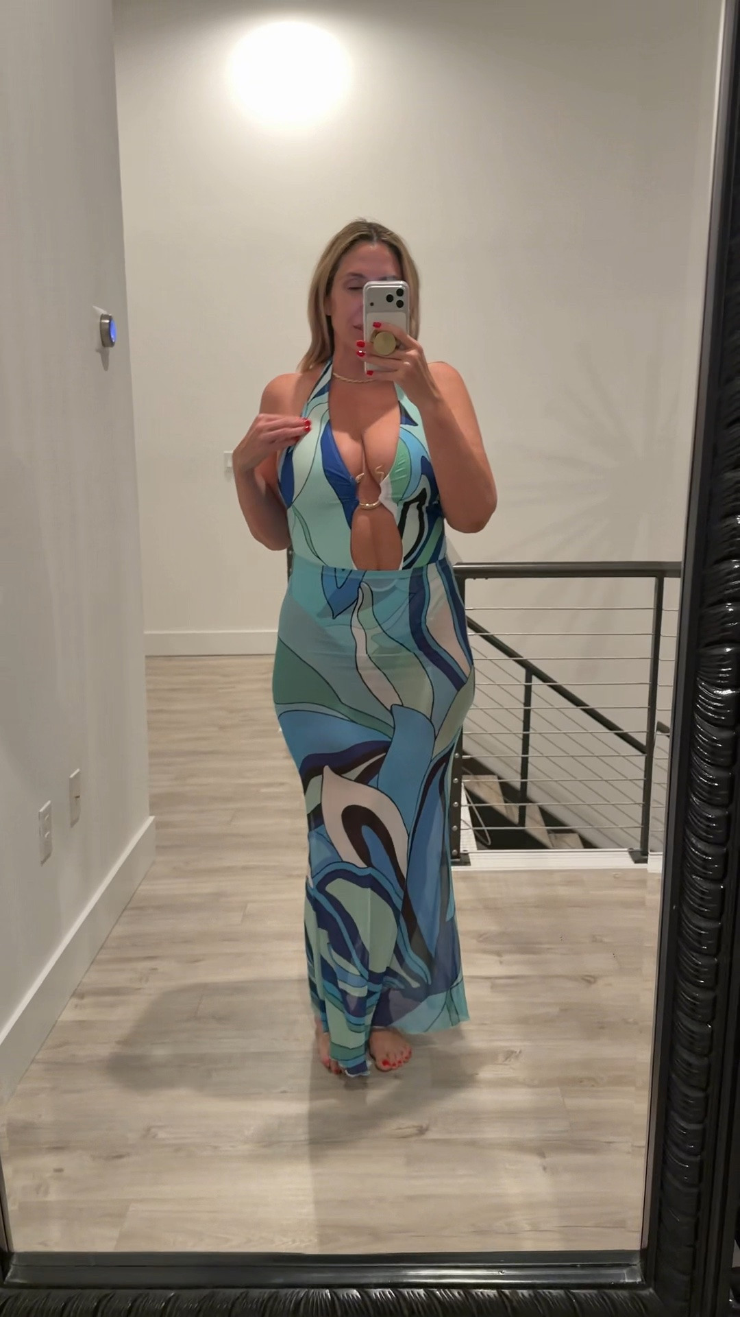 Swimsuit XL
Skirt L (stretchy) could of done a XL for more length 
Scarf (for head scarf)

#LTKOver40