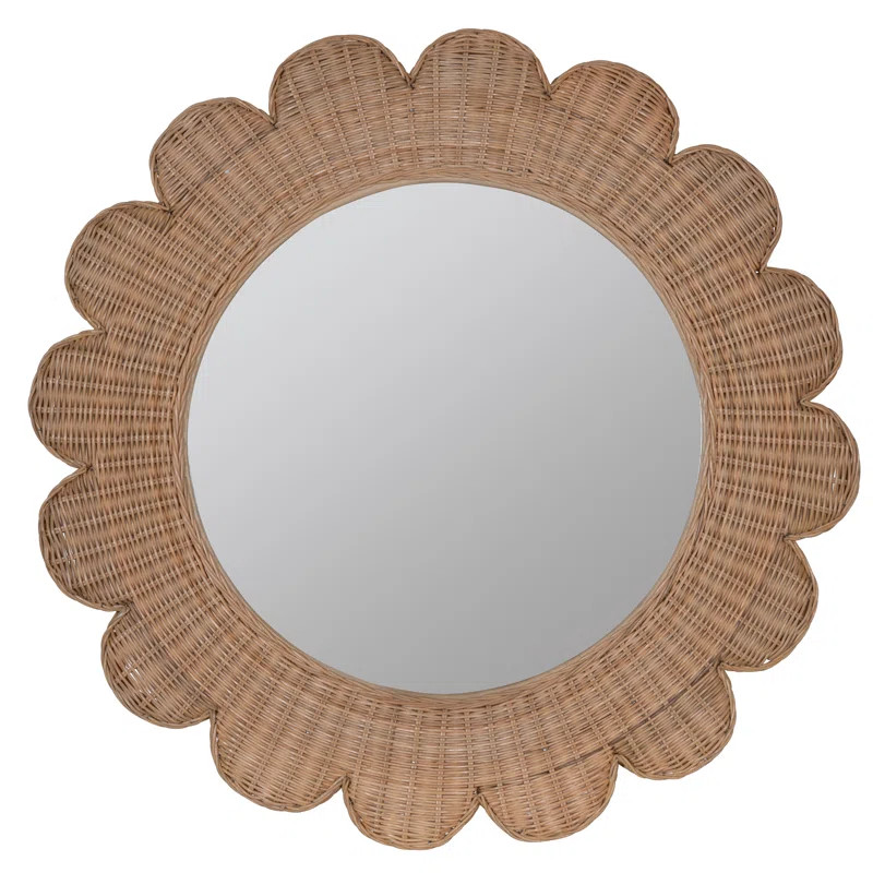Sonia Round Rattan Wall Mirror | Wayfair North America