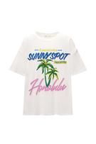 Short sleeve palm tree T-shirt | PULL and BEAR UK