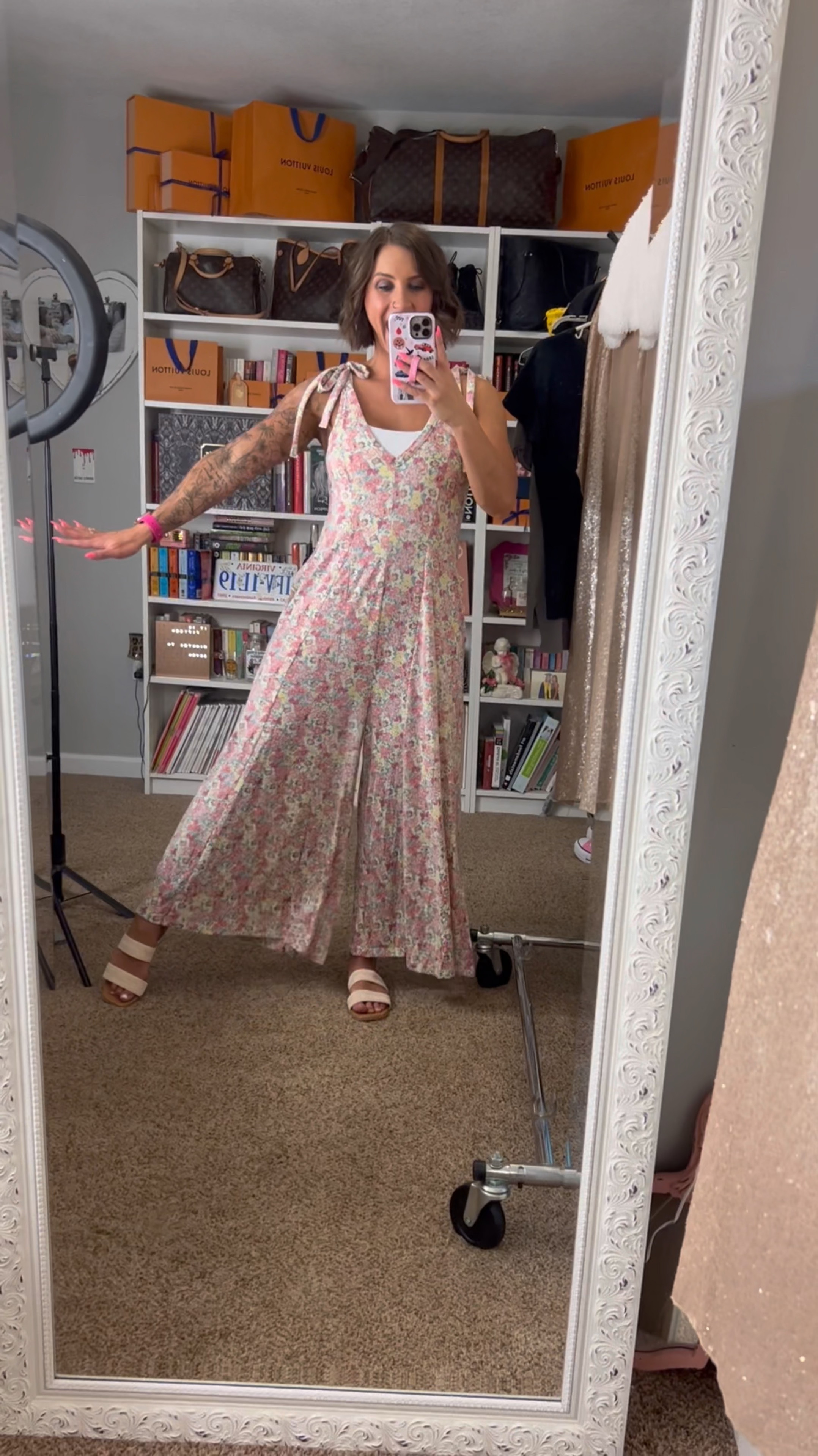 The comfiest jumpsuit ever! Has adjustable tie straps and POCKETS! Comes in a bunch of colors and several prints! I’m wearing a small. Use code: 307QNXDU for 30% off!

#LTKSaleAlert #LTKFindsUnder50 #LTKVideo