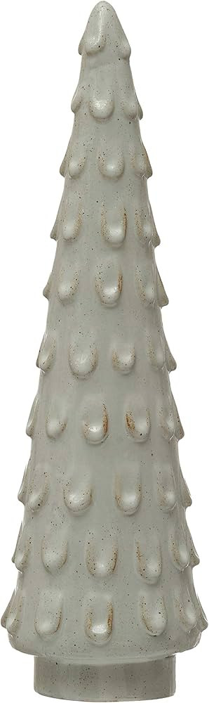 Creative Co-Op 3" Round x 10-3/4"H Stoneware Tree, Reactive Glaze, White (Each One Will Vary) Fig... | Amazon (US)