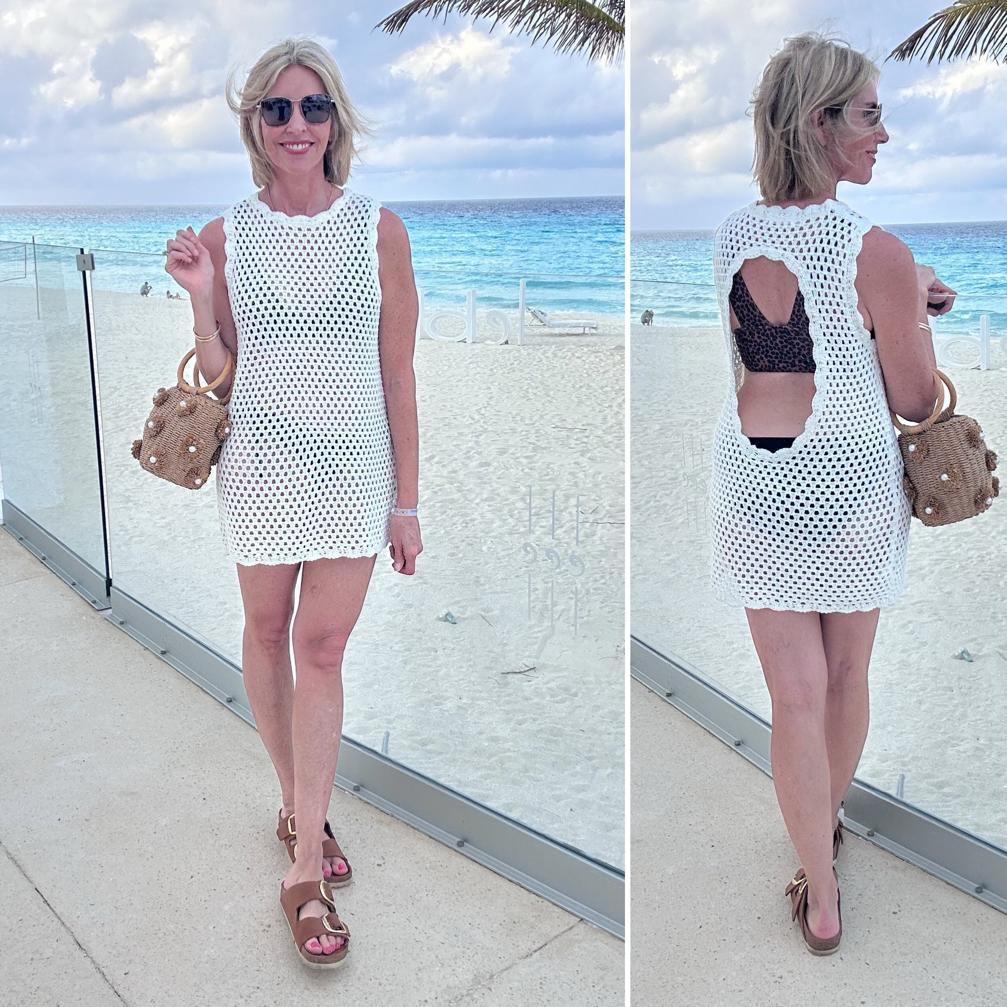 Amazon crotchet pool cover up with open back. I sized up to a medium. Comes in other colors too. Super cute for resort or spring break. 

Over 40, Amazon fashion, affordable fashion, resort style, beach cover up

#LTKtravel #LTKover40 #LTKfindsunder50