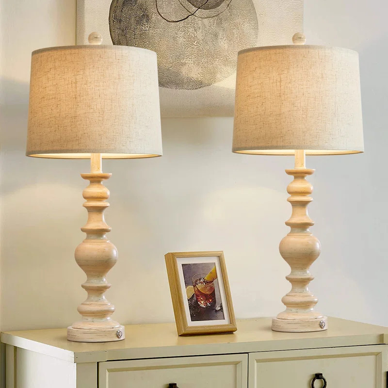 Polina 27.5" Resin Table Lamp With Touch, Suitable for Living Room, Bedroom, Office, Dormitory (S... | Wayfair North America