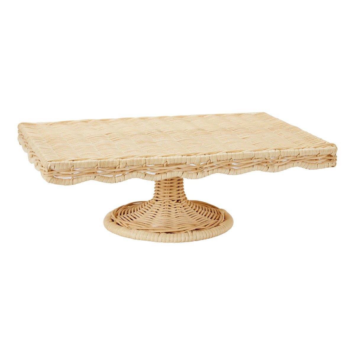 Rattan Serving Stand Rectangle | Amanda Lindroth