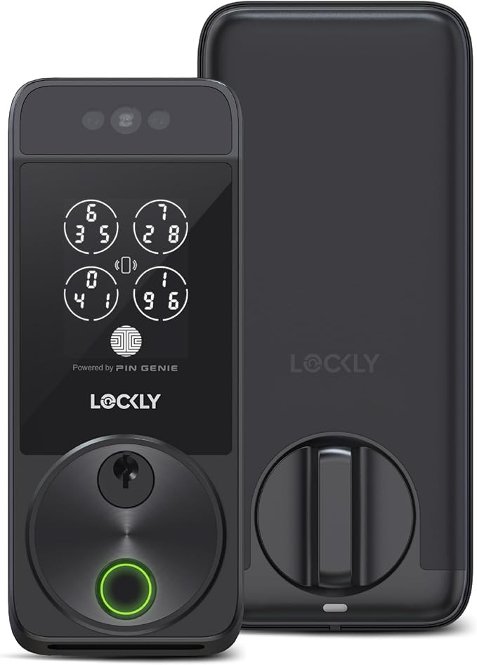 Lockly Visage Zeno Series Smart Lock, Facial Recognition & Fingerprint Keyless Entry Door Lock, B... | Amazon (US)