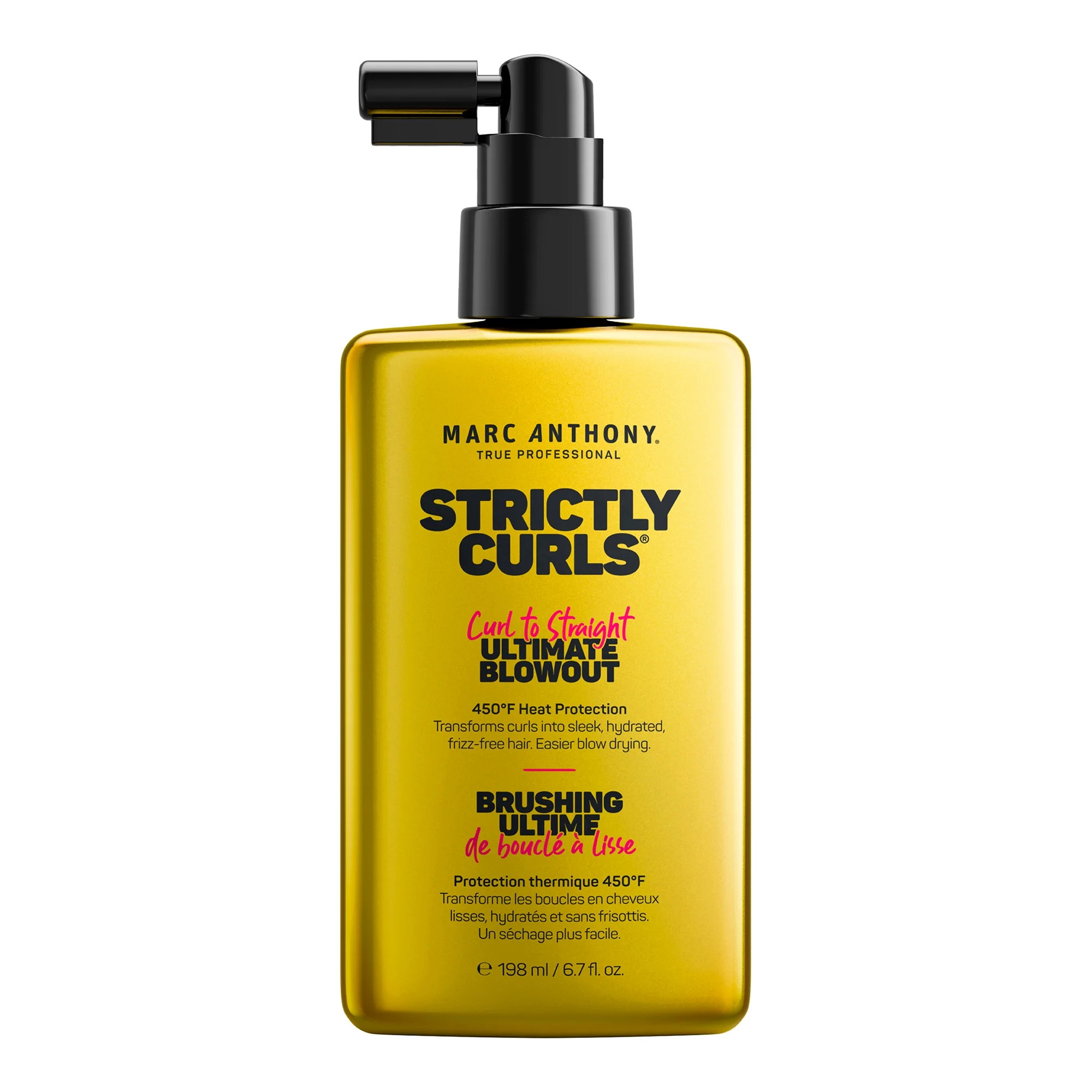 Marc Anthony Strictly Curls, Curl to Straight Ultimate Blowout Heat Protective Spray, 6.7 fl oz | Walmart (US)