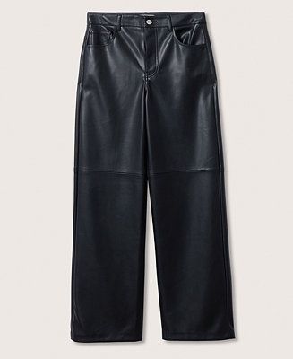 Women's Leather Effect High Waist Pant | Macys (US)