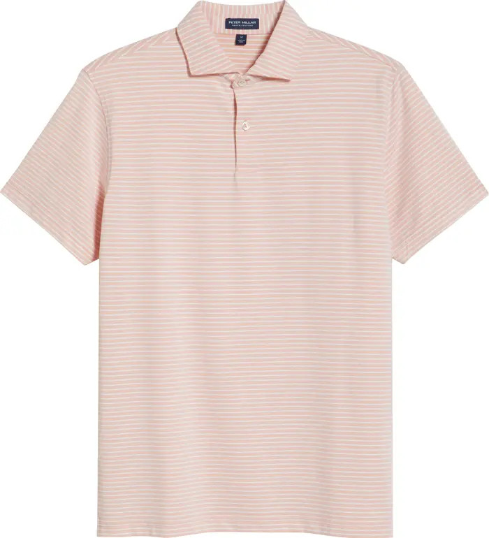 Crown Crafted Albatross Stripe Pima Cotton Blend Polo | Nordstrom
