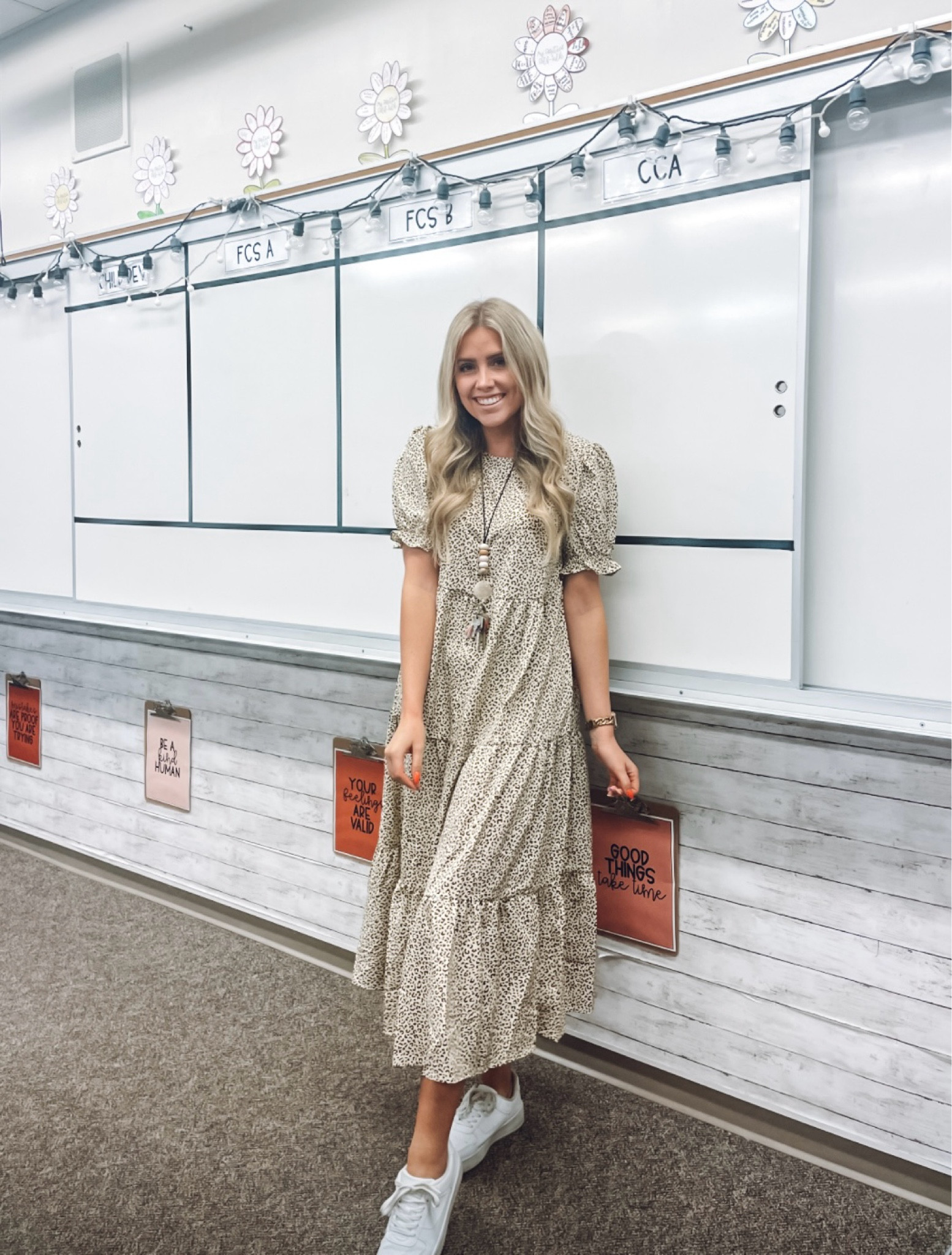 Teacher dress on sale for prime days!!!
dress: true to size
Sneakers: k prefer my true size in wide fit 

| teacher fashion | teacher outfit | amazon fashion 

#LTKWorkwear #LTKBacktoSchool #LTKSummerSales