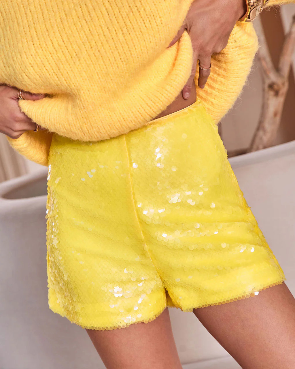 Glissette Mini Sequin Shorts | VICI