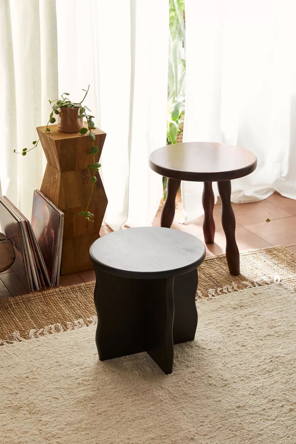 Petra Wooden Stool | Urban Outfitters (US and RoW)