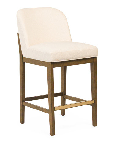 38in Milani Chenille Wood Frame Counter Stool | Chairs & Seating | Marshalls | Marshalls