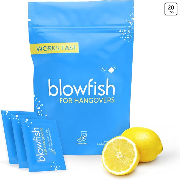 Blowfish for Hangovers - Fast Hangover Relief in 15 Minutes | FDA-Recognized Formulation | Headac... | Amazon (US)