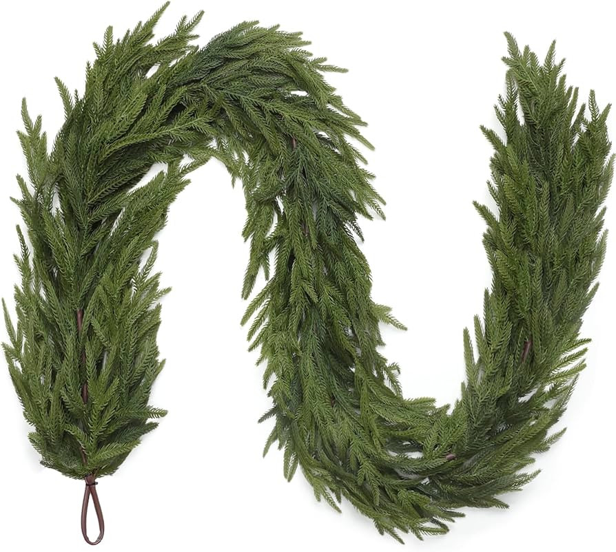 6FT Christmas Garland for Decoration Home Indoor Outdoor, Realistic Norfolk Pine Christmas Garlan... | Amazon (US)