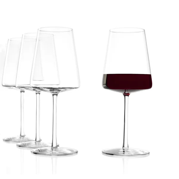 Power 18 oz. Clear Wine Glass (Set of 4) | Wayfair North America
