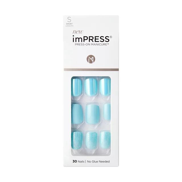 KISS imPRESS Press-on Manicure Fake Nails, ‘Rain Check’, 30 Count | Walmart (US)