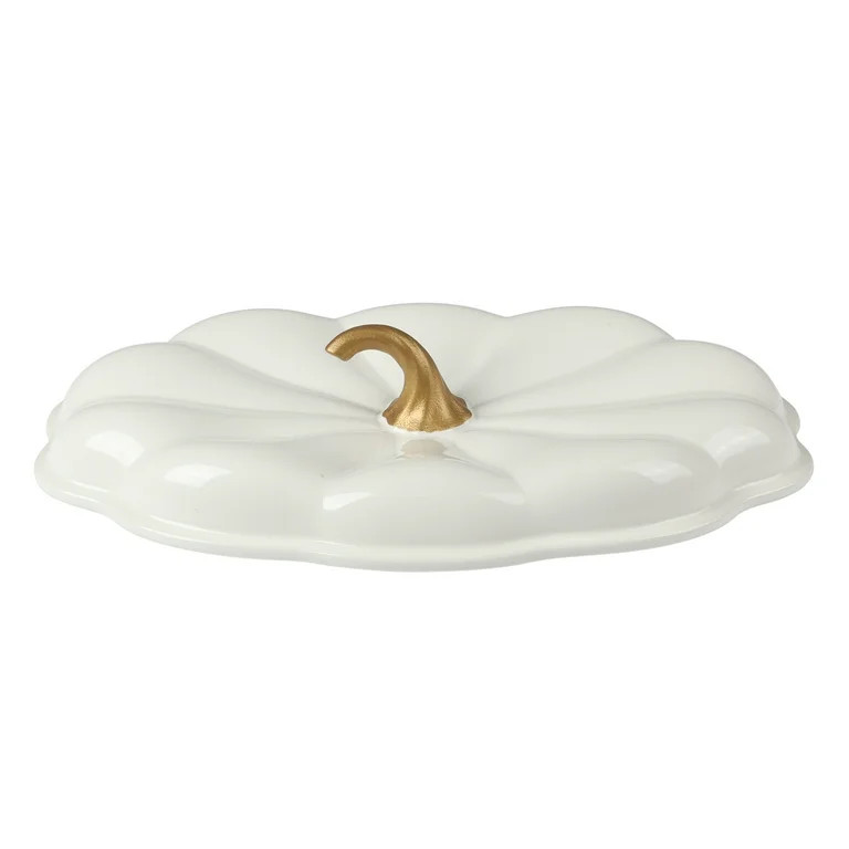 The Pioneer Woman Stoneware 3-Quart Oval Pumpkin Casserole Baking Dish with Lid, Linen | Walmart (US)