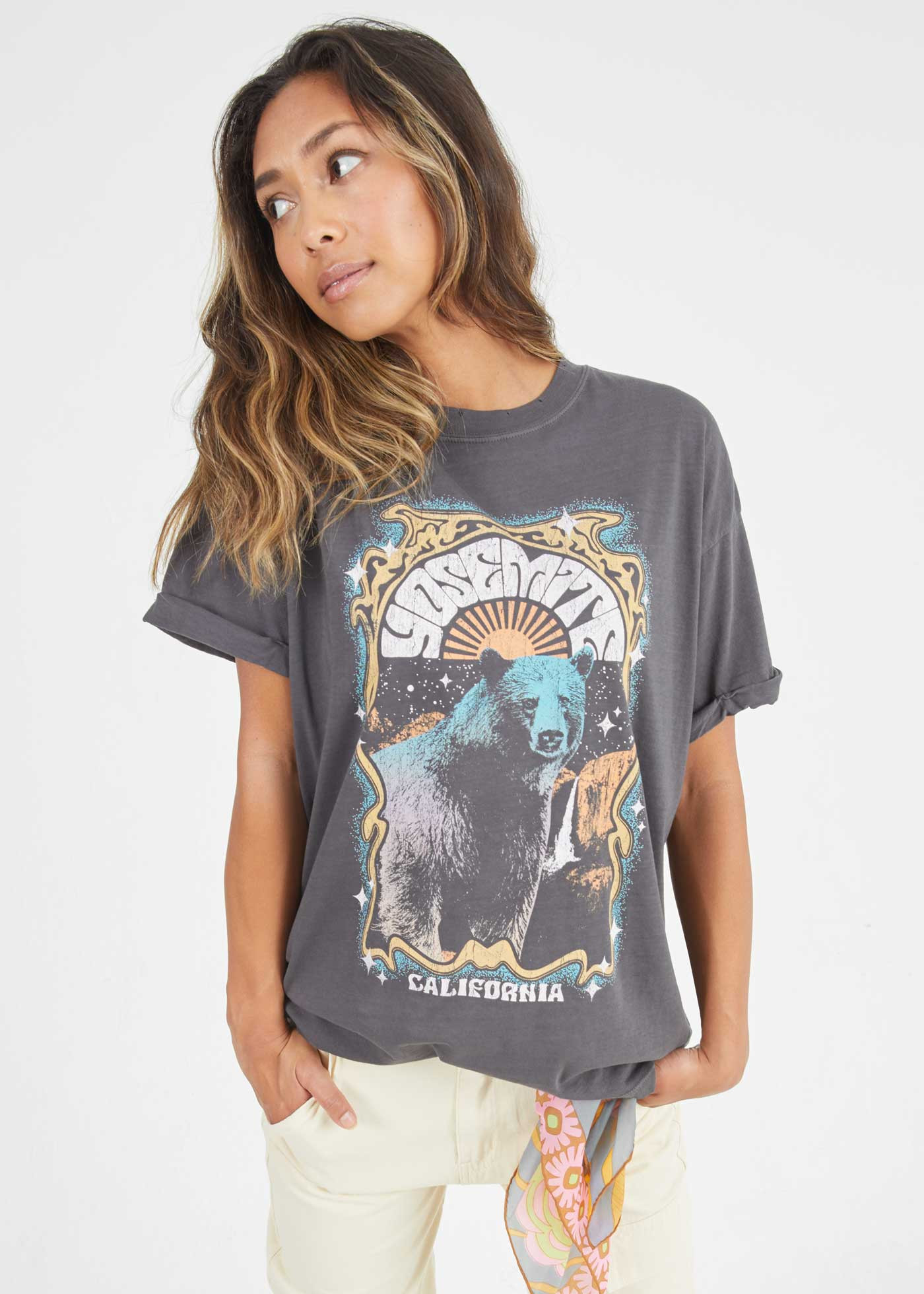 GirlDangerous: Yosemite Bear Black Boyfriend Tee | Girl Dangerous