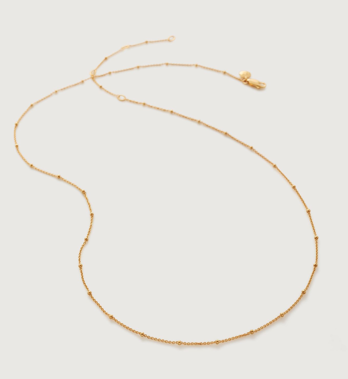 Fine Beaded Chain Necklace 53-61cm/21-24" | Monica Vinader (Global)