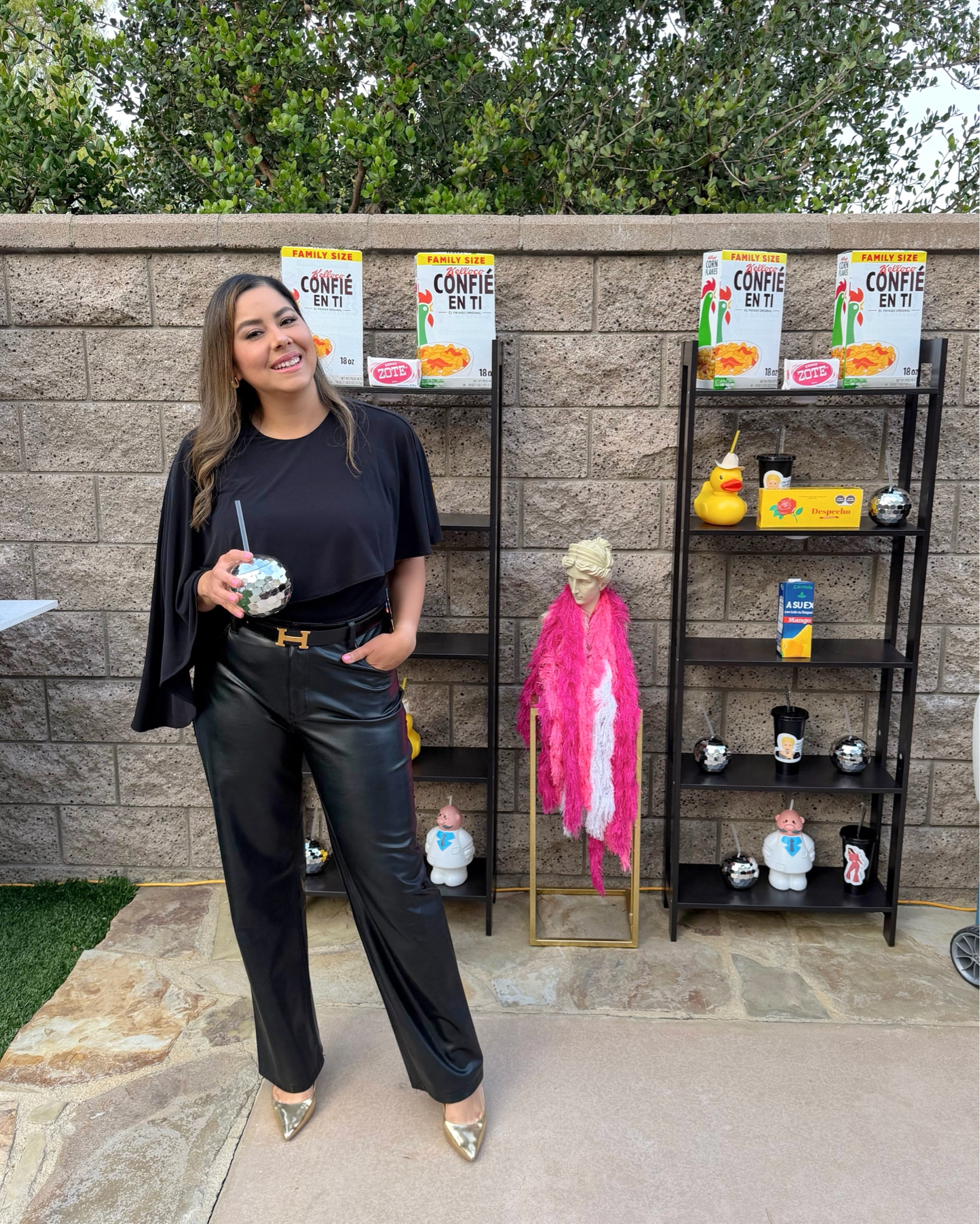 All black ladies night outfit with faux leather pants

#LTKSaleAlert #LTKOver40 #LTKgrwm