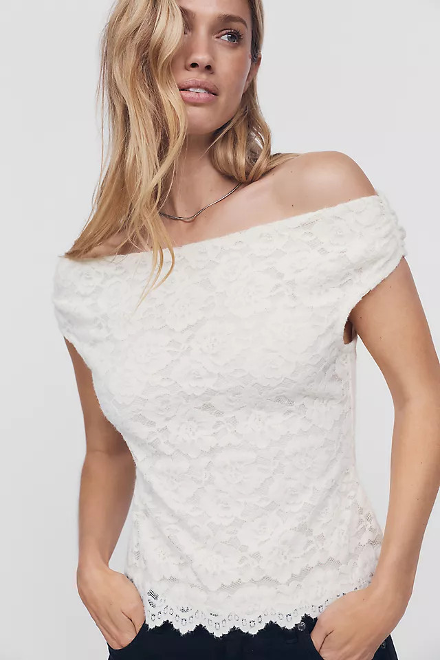 Myranda Off-Shoulder Lace Top | Anthropologie (US)