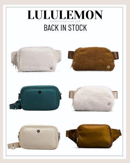Lululemon belt bags and crossbody bags are back in stock 

#LTKunder100 #LTKunder50