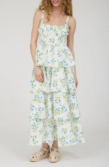 Blu Pepper Back Bow Sleeveless Tiered Maxi Dress | Nordstromrack | Nordstrom Rack
