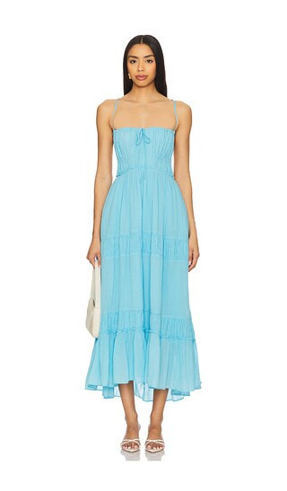 Free People Taking Sides Maxi Dress in Blue. - size XL | Revolve Clothing (Global)