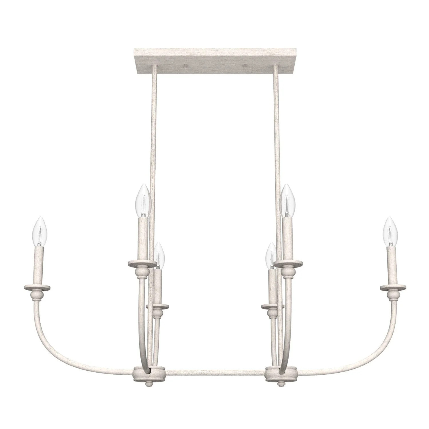 Hunter Southcrest 6 Light Linear Chandelier Ceiling Light | Hunter Fan Company