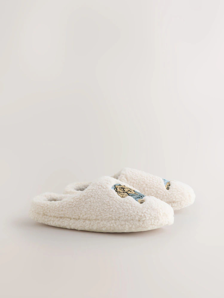 Neutral Charlie Cockapoo Borg Mule Slippers | Next US