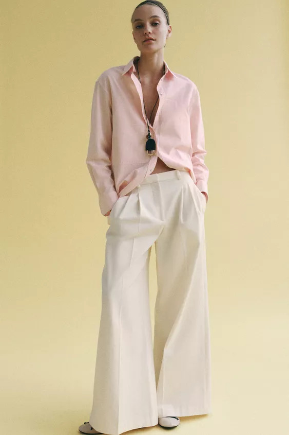 STRIPED SHIRT WITH DETACHABLE COLLAR ZW COLLECTION | Zara UK