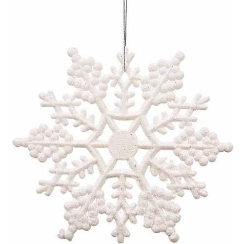 Vickerman 4" Glitter Snowflake Christmas Ornaments, Pack of 24 - Walmart.com | Walmart (US)