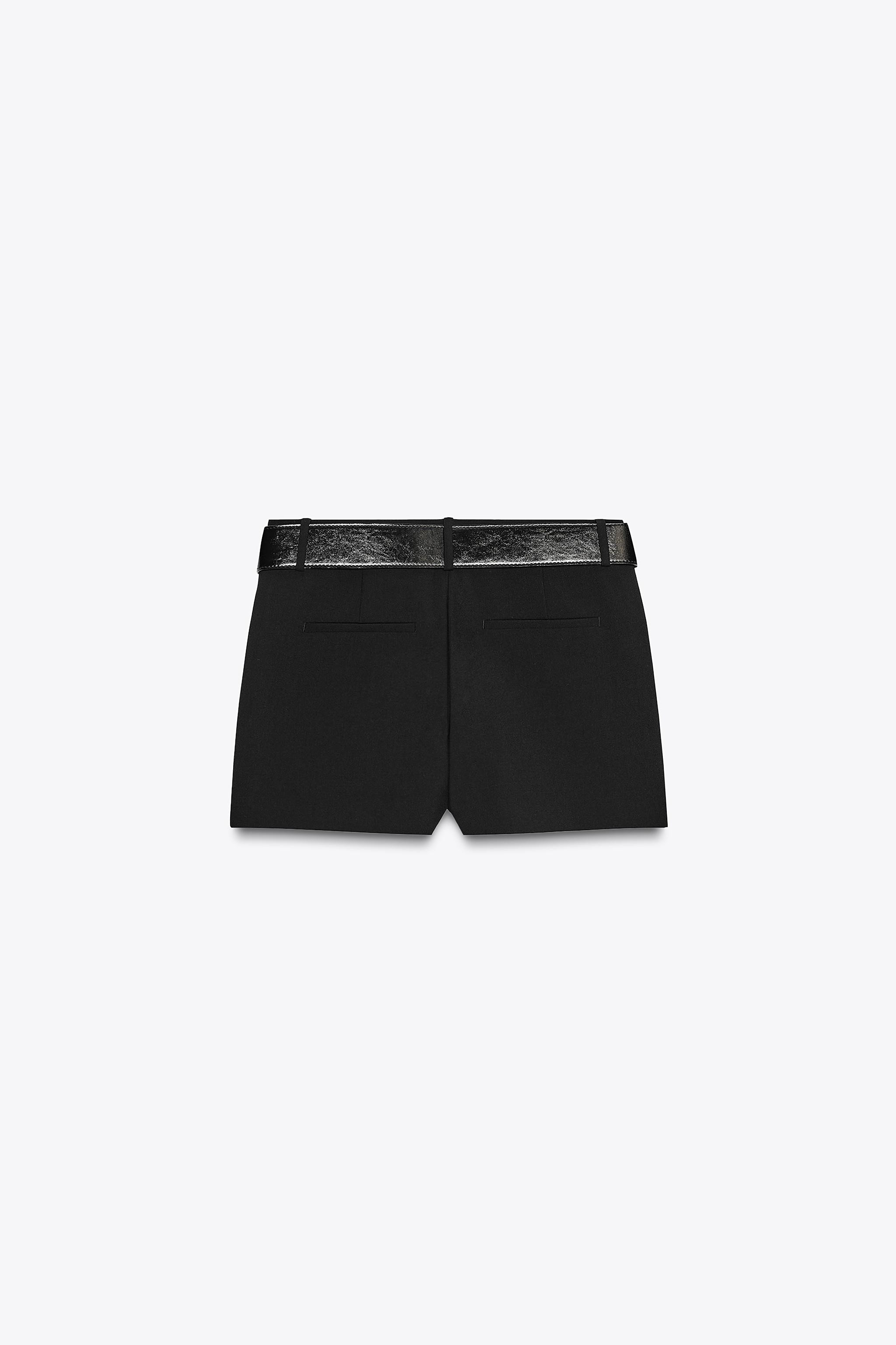 LOW-RISE BELTED SKORT | Zara US