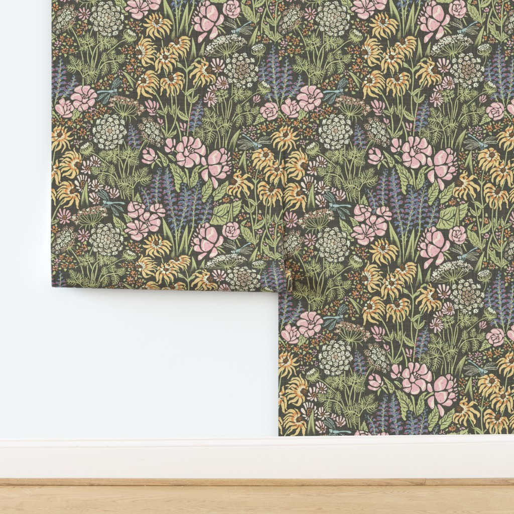 Wallpaper in Bohemian Textured Screen Pastel 24" | Spoonflower