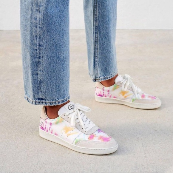 Loeffler Randall Keeley Tie-Dye Leather Sneakers  White Pink Size 9.5 | Poshmark