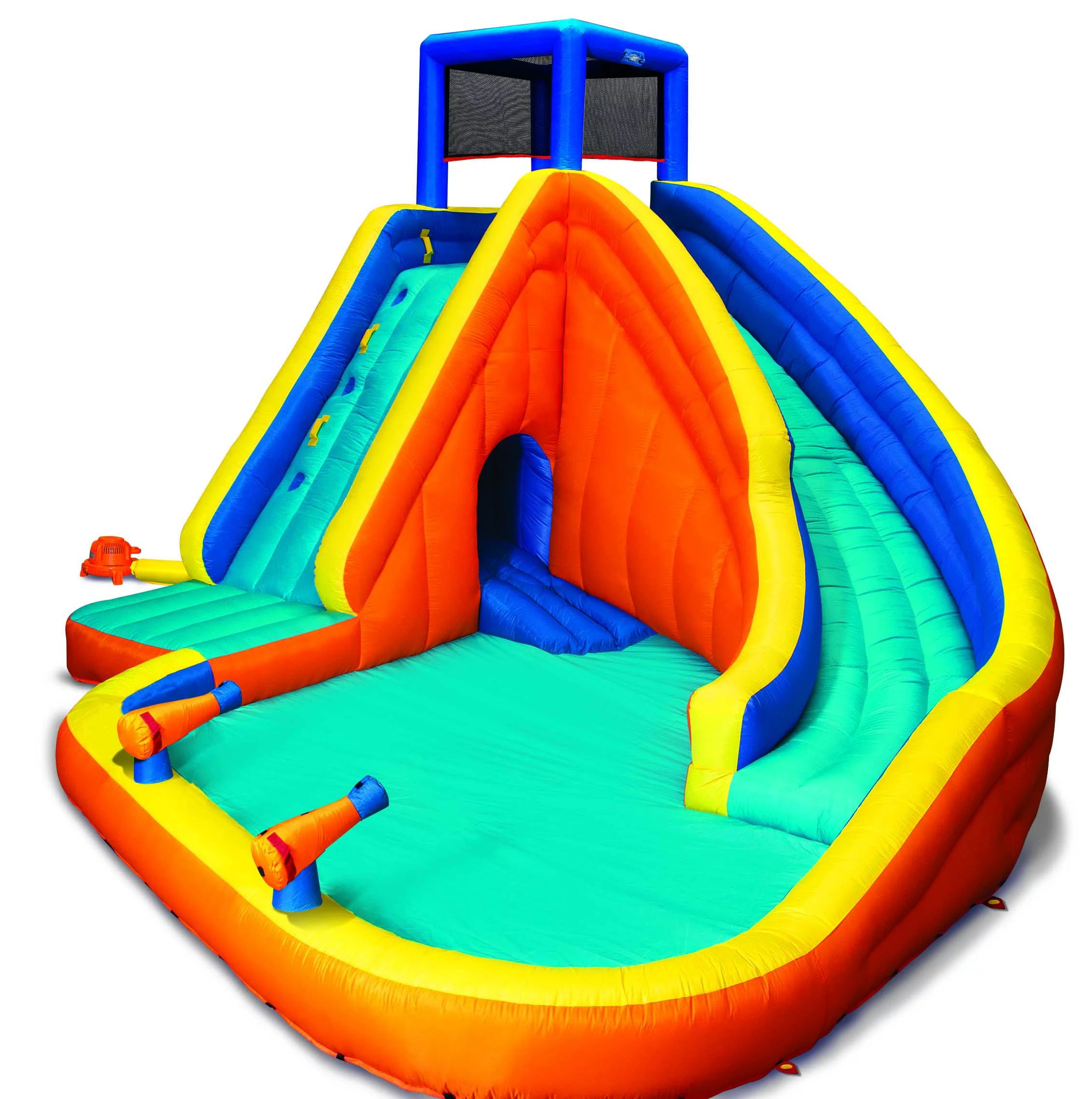 Banzai Sidewinder Falls Inflatable Water Park Play Pool Slide with Water Cannons | Walmart (US)