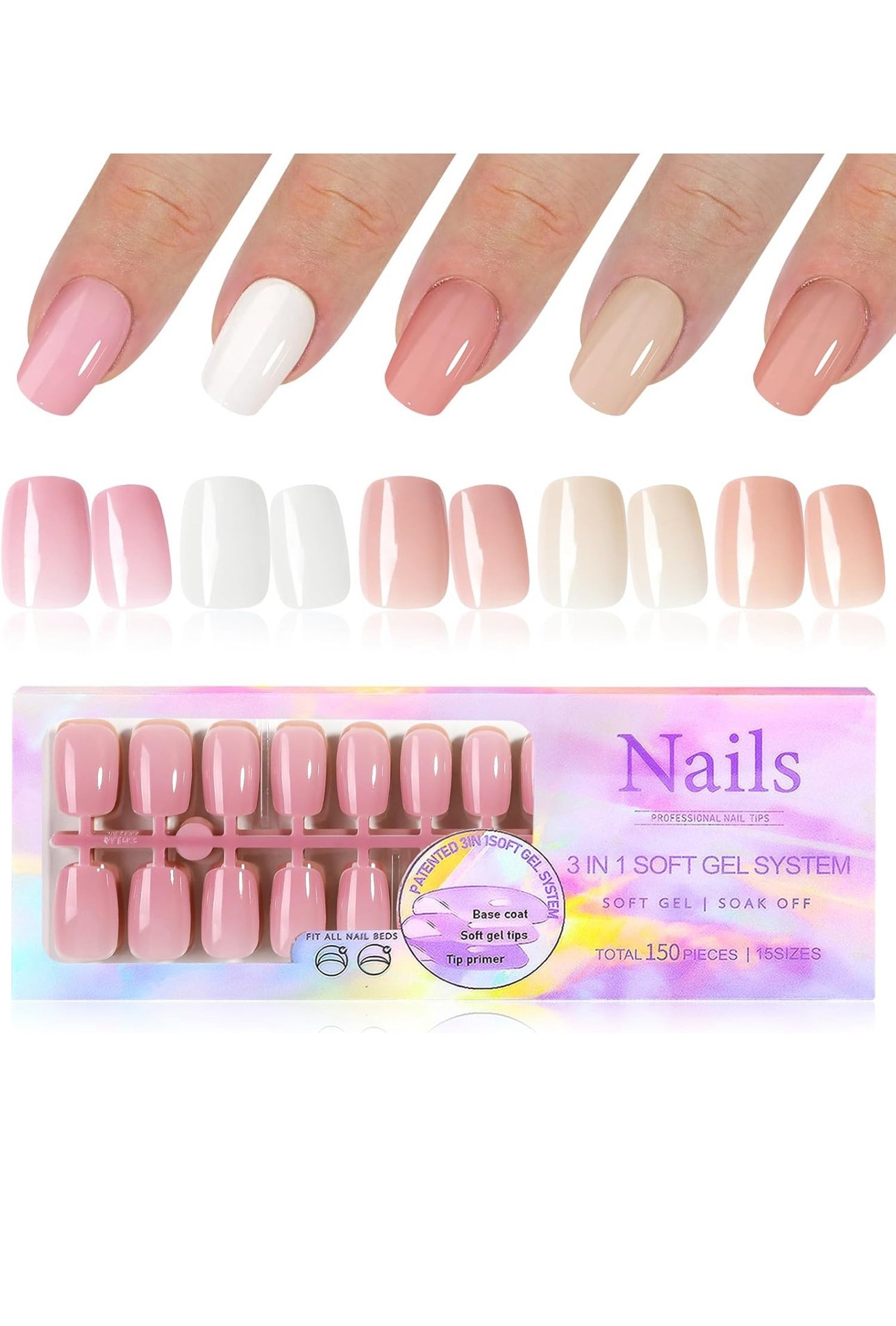 If you don’t want to mess with painting, you can gel cuter on pre-colored extensions for DIY acrylics. 