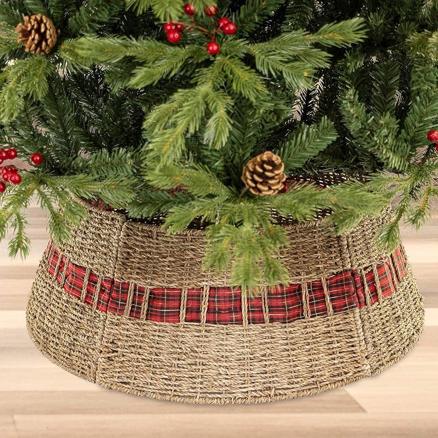 KI Store Christmas Tree Collar 28-Inch Farmhouse Christmas Tree Decorations Alternative Tree Skir... | Amazon (US)