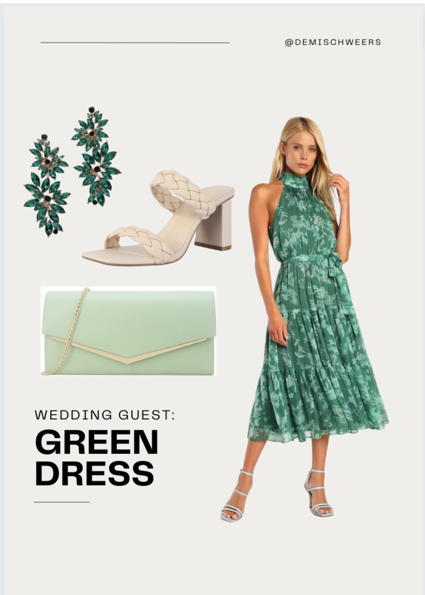 Wedding Guest, green wedding guest dress, baby shower outfit, bump friendly, green dress, clutch, heals, earrings, wedding outfit, st. Patrick’s day 

#LTKstyletip #LTKsalealert #LTKwedding