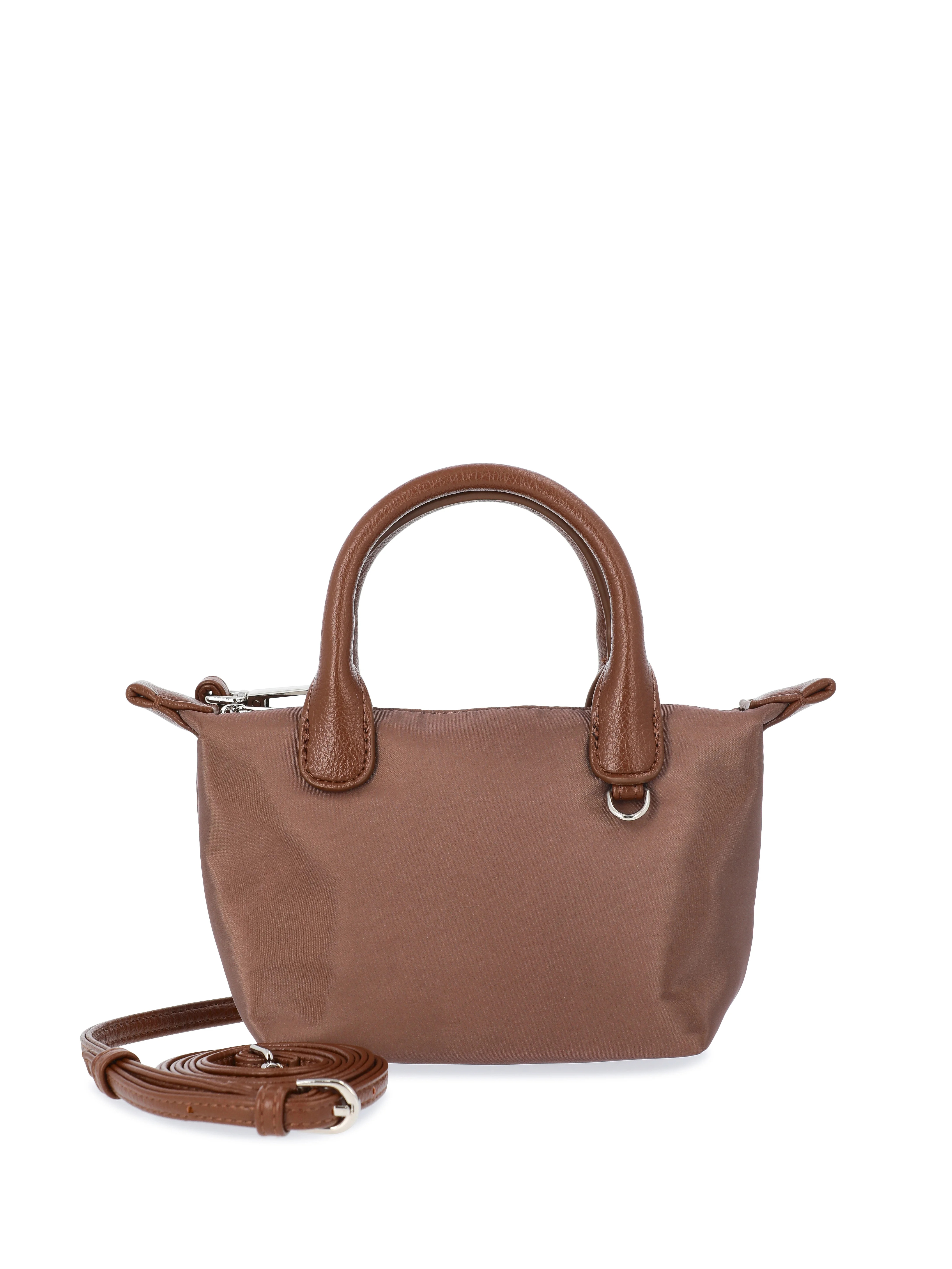 No Boundaries Women's Mini Tote Crossbody Bag, Chocolate | Walmart (US)