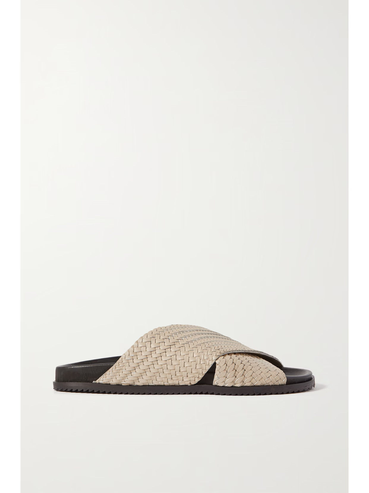 ST. AGNI - + Net Sustain Arne Woven Leather Slides - Off-white | NET-A-PORTER (US)