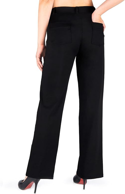 Yogipace,Belt Loops,Women's Petite/Regular/Tall Straight Leg Loose Fit Yoga Wide Leg Dress Pants for | Amazon (US)