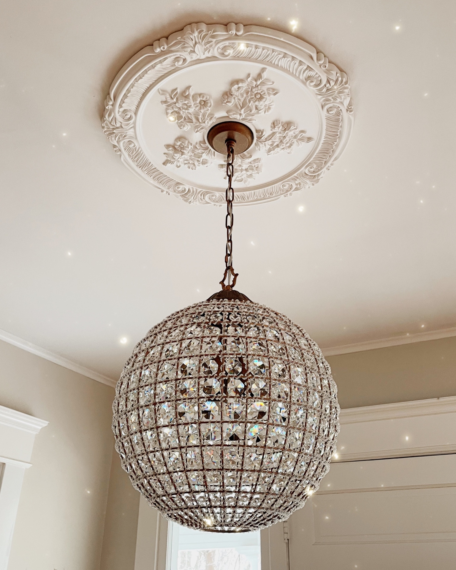 Crystal circle store chandelier