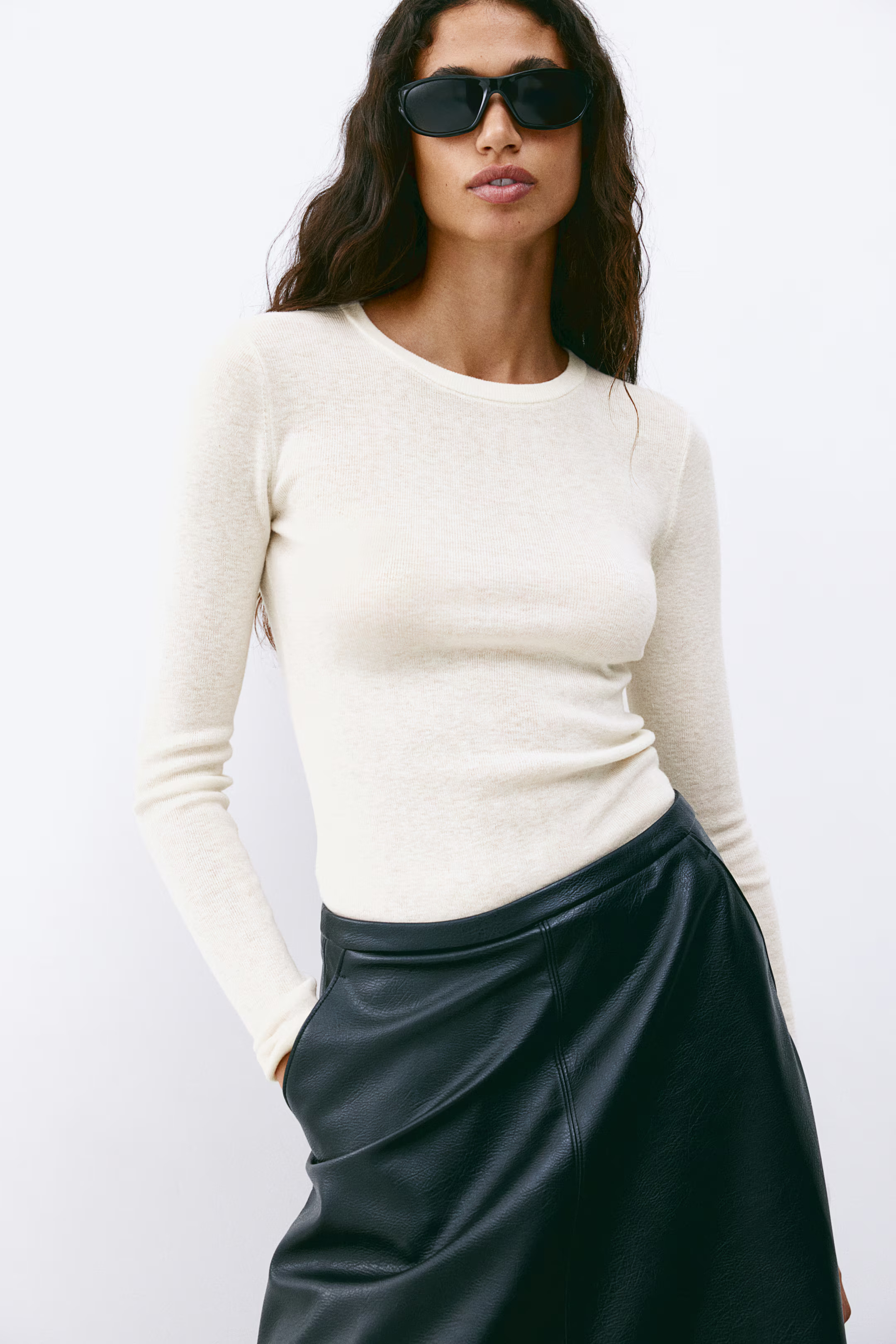 Fine-knit cashmere-blend top | H&M (UK, MY, IN, SG, PH, TW, HK)