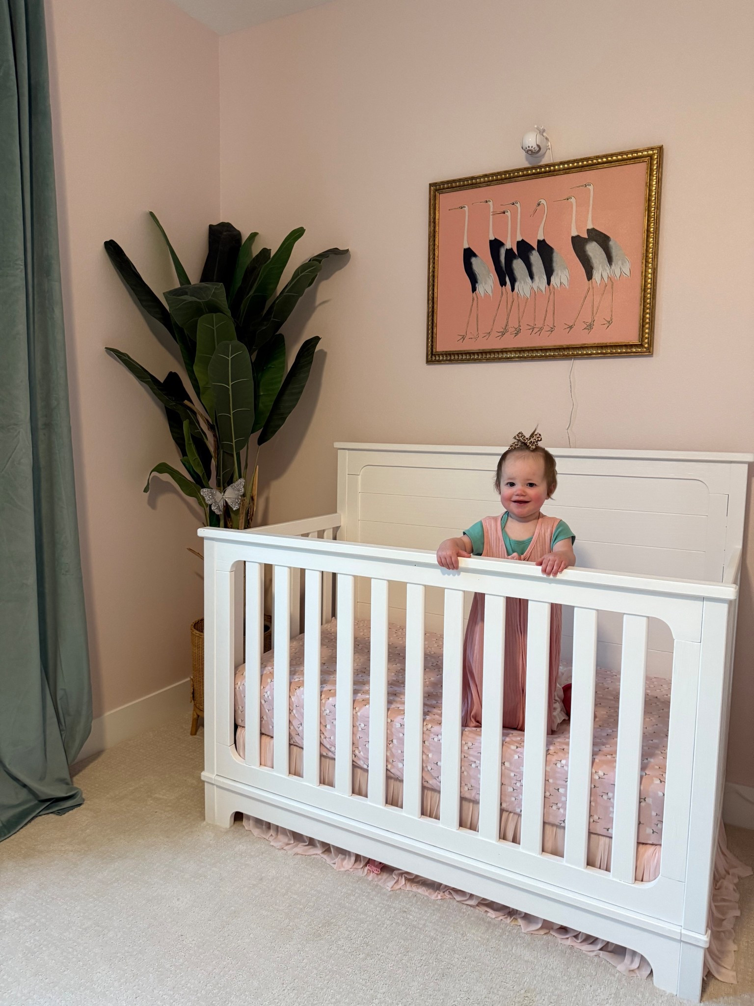 Choral pink bird gold frame wall art picture decor! Palm beach tropical room decor! 

#LTKHome #LTKSaleAlert