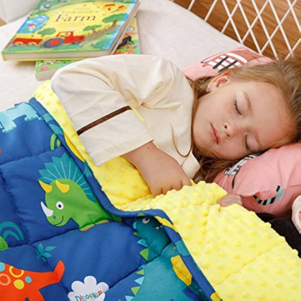 Uttermara Weighted Blanket 5 lbs, Ultra Cozy Minky Fleece and Cotton Sided with Cartoon Patterns,... | Amazon (US)
